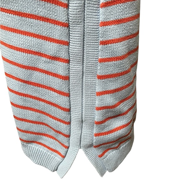 Banana Republic Medium Tank Top Sweater Light Blue and Orange Stripes - Picture 6 of 8